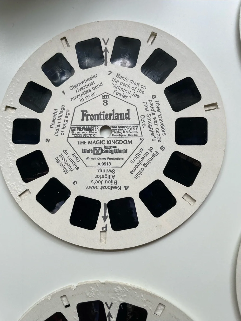 Vintage View-Master Reels - Frontierland / Fantasyland